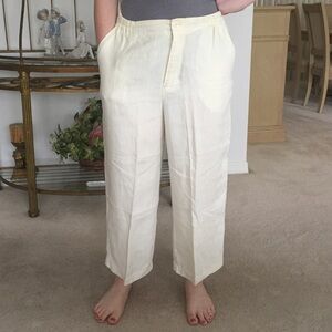 Off white linen pants wide leg bagatelle size 10